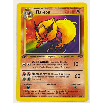 1st Edition Flareon Non Holo Uncommon 19/64