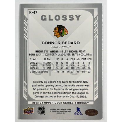 2023-24 Upper Deck Series 2 Connor Bedard Glossy RC