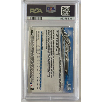 2018 Topps Update Ronald Acuna Jr. At-Bat Blue Jersey Rainbow Foil RC PSA 9 MINT | Local Legends Cards & Collectibles