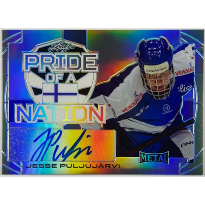 2016 Leaf Jesse Puljujarvi Pride Of A Nation Auto /25 | Local Legends Cards & Collectibles