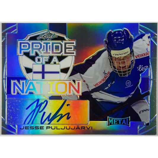 2016 Leaf Jesse Puljujarvi Pride Of A Nation Auto /25 | Local Legends Cards & Collectibles