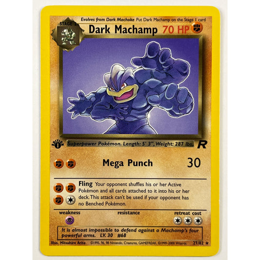 1st Edition Dark Machamp Non Holo Rare 27/82