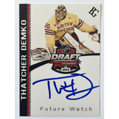 Custom Card Thatcher Demko NHL Draft 2014 Auto