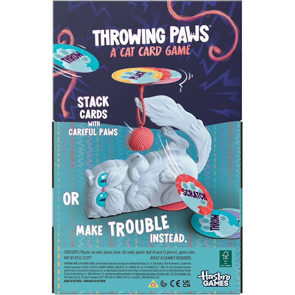 Hasbro Throwing Paws Skill Board Game