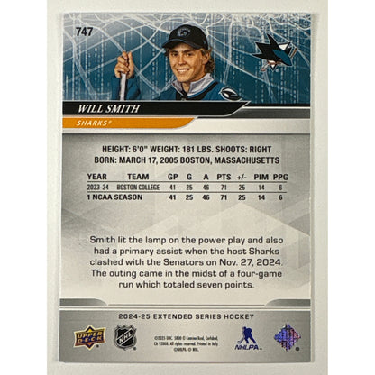 2024-25 Upper Deck Extended Series Will Smith Round 1 Draft RC | Local Legends Cards & Collectibles