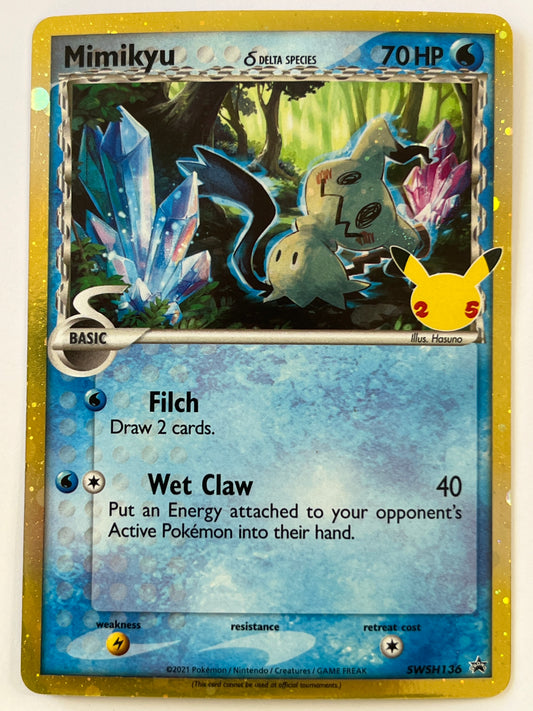 Celebrations Mimikyu Holo Black Star Promo SWSH136