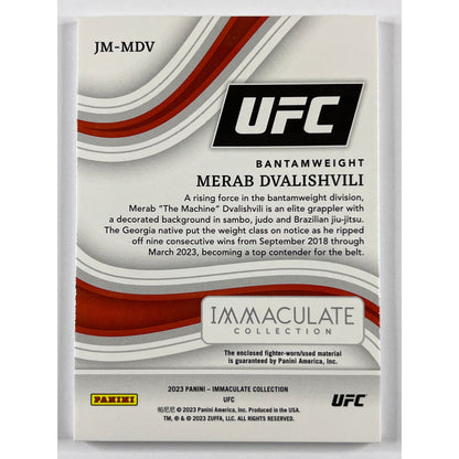 2023 Immaculate Collection Merab Dvalishvili Fighter Worn Material 10/10