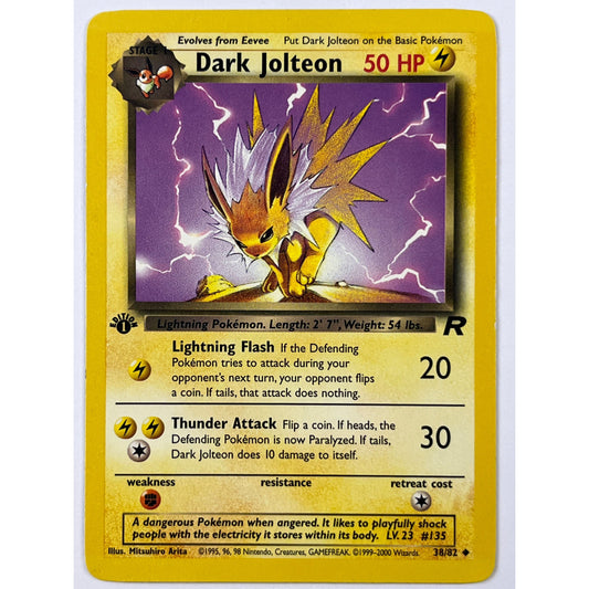 1st Edition Dark Jolteon Non Holo Uncommon 38/82