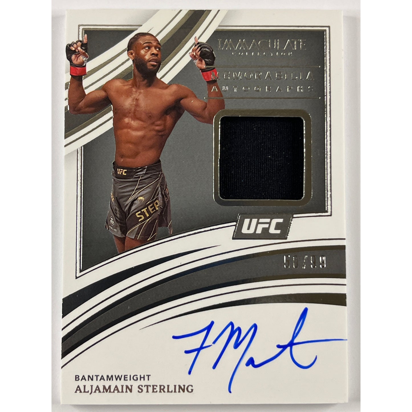 2022 Immaculate Collection Aljamain Sterling Memorabilia Autographs 50/99