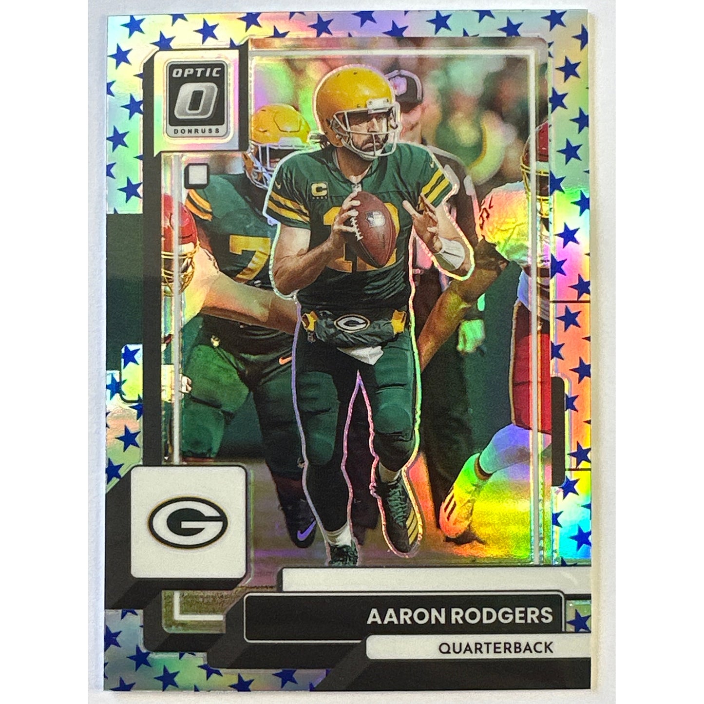 2022 Donruss Optic Aaron Rodgers Stars Emoji Silver Holo Prizm | Local Legends Cards & Collectibles