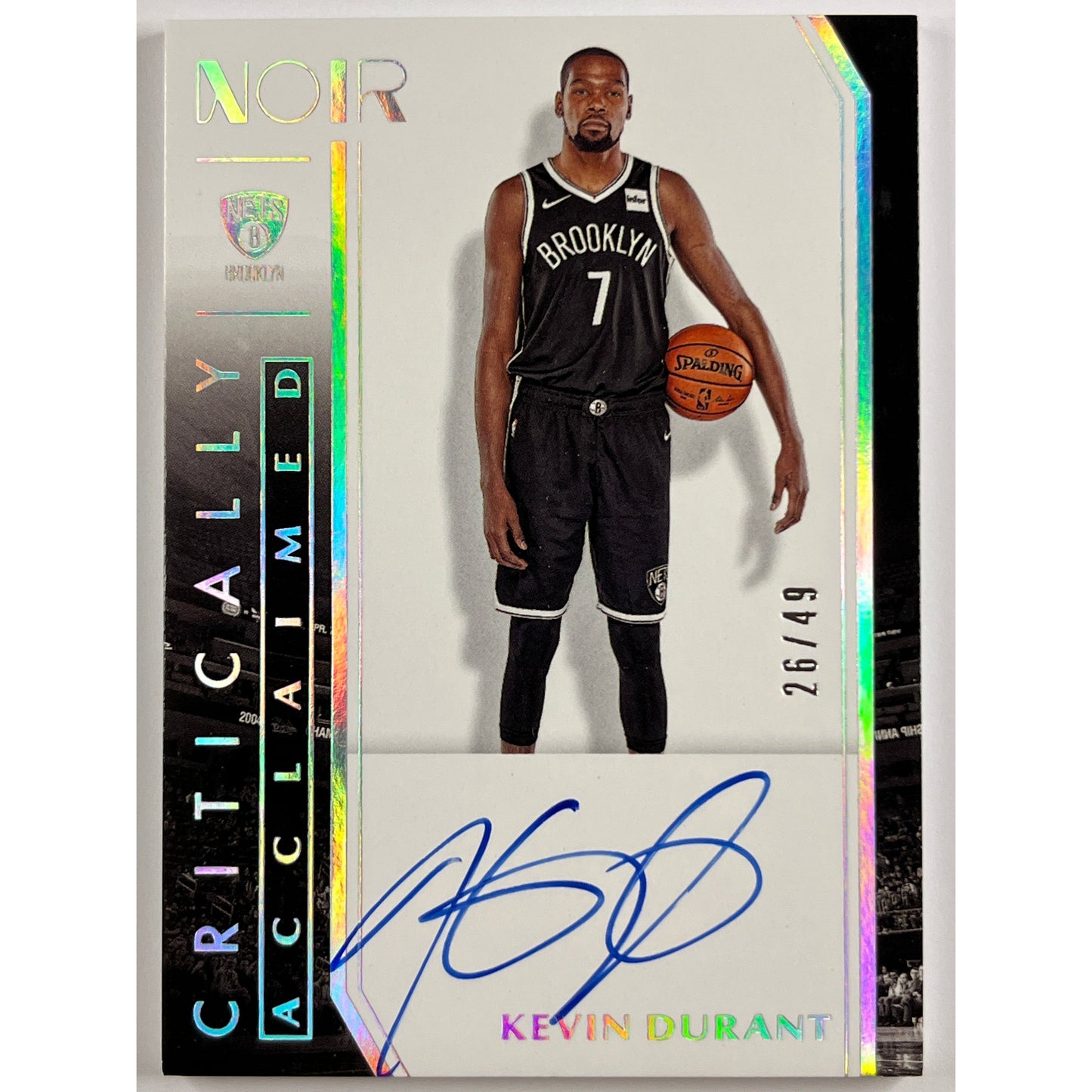 2019-20 Noir Kevin Durant Critically Acclaimed Autograph /49