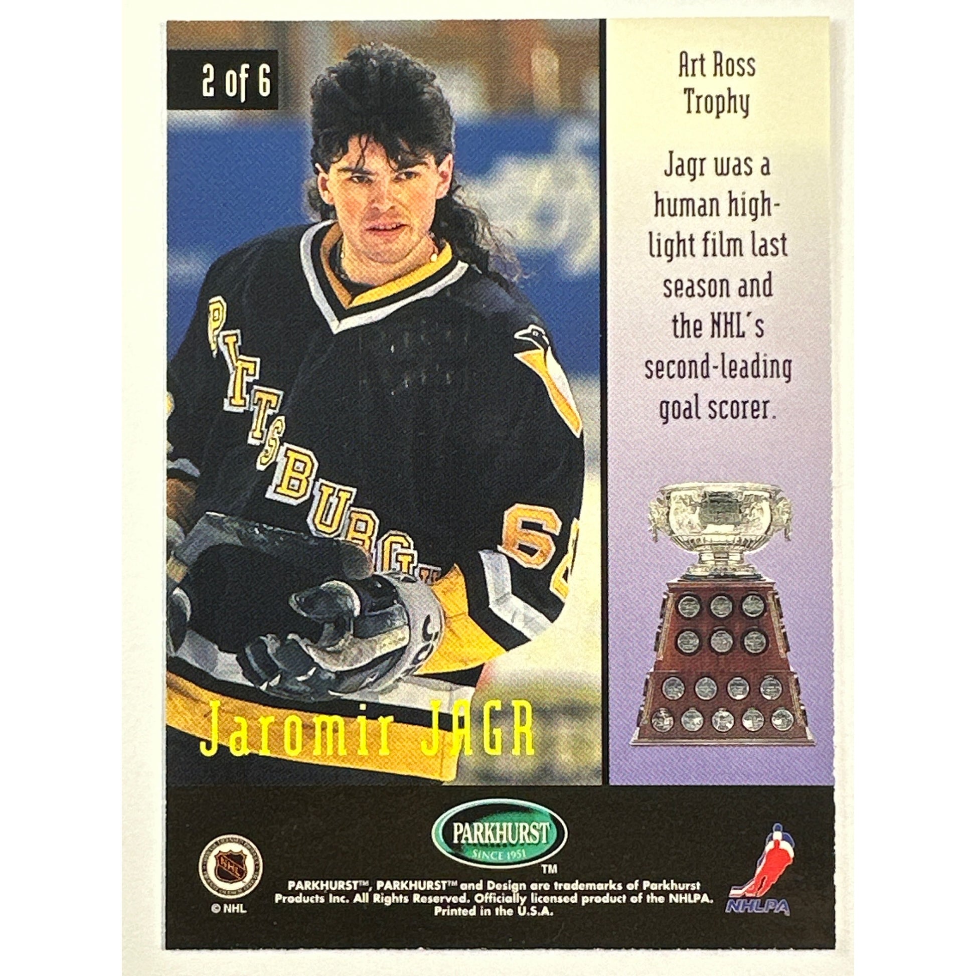 1994-95 Parkhurst Jaromir Jagr Art Ross Trophy Embossed | Local Legends Cards & Collectibles
