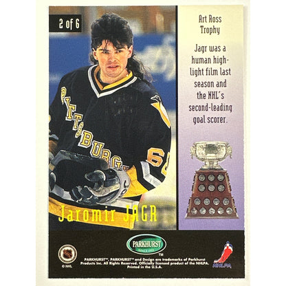 1994-95 Parkhurst Jaromir Jagr Art Ross Trophy Embossed | Local Legends Cards & Collectibles