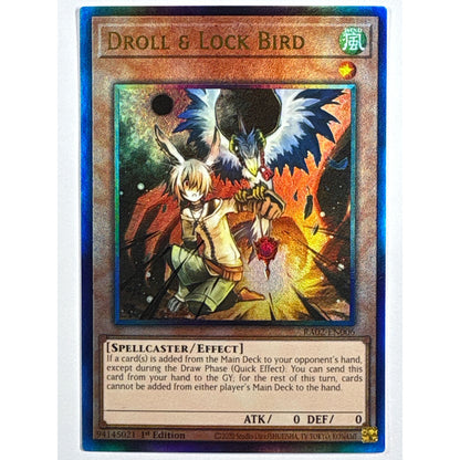 1st Edition Droll & Lock Bird Quarter Century Secret Rare RA02-EN006 | Local Legends Cards & Collectibles