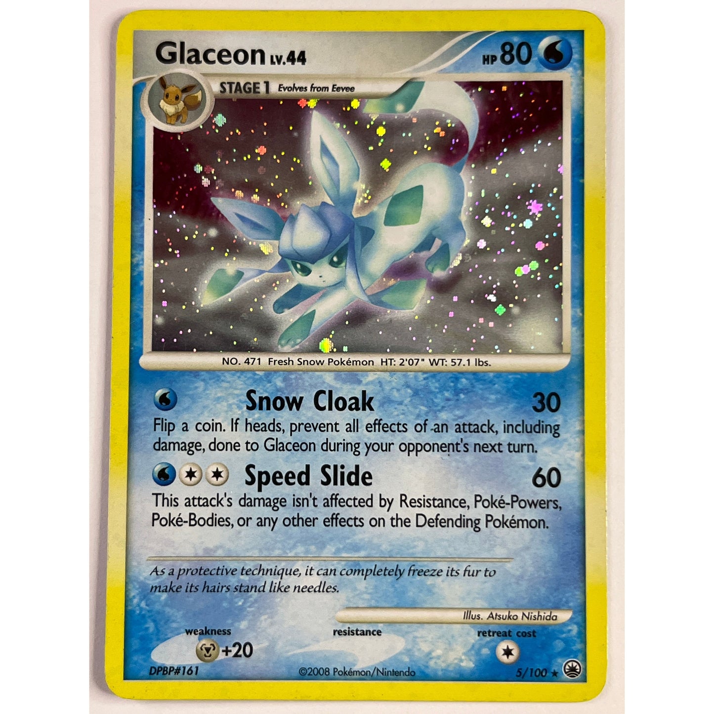 Glaceon Lv. 44 Holo Rare 5/100