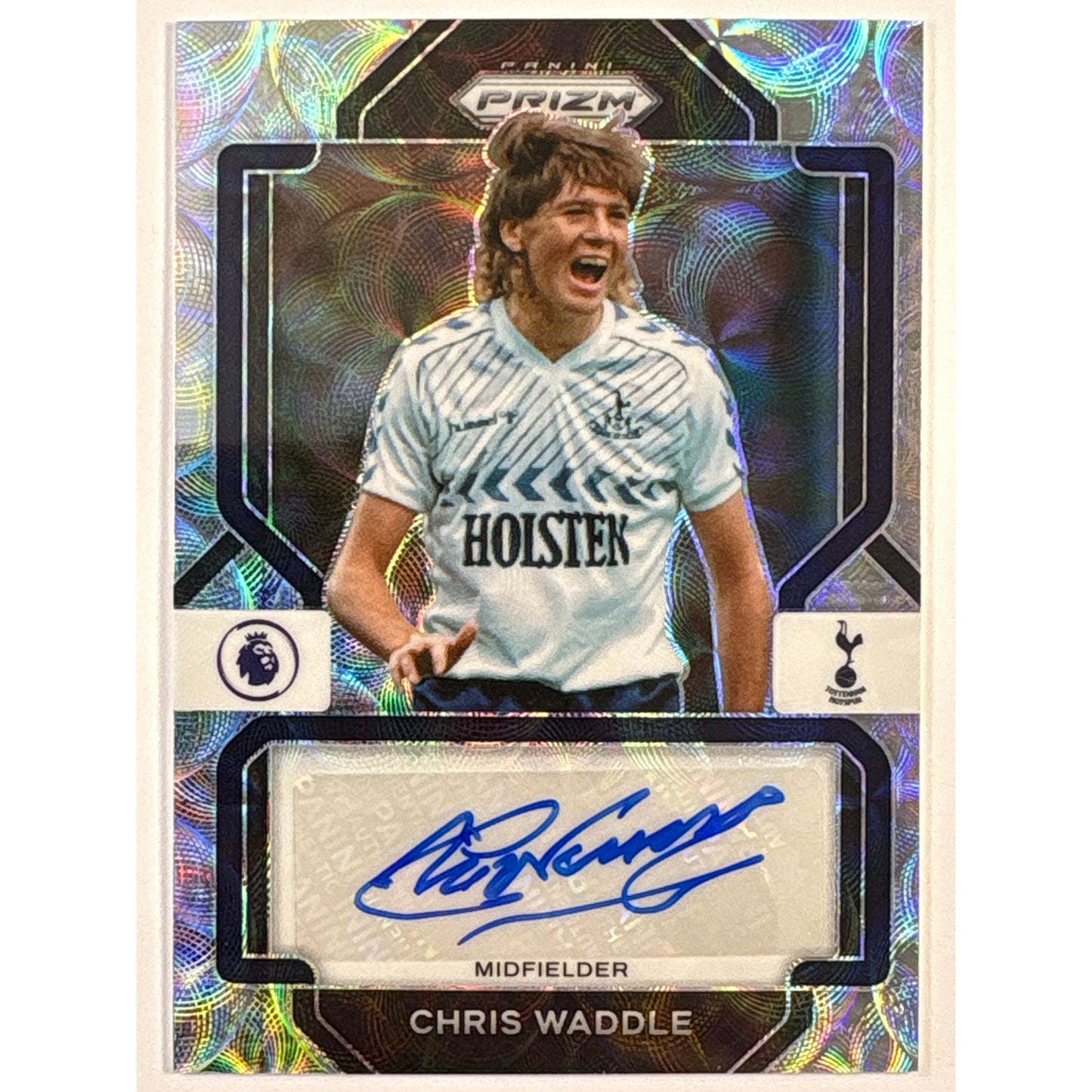 2022-23 Prizm Premier League Chris Waddle Silver Scope Prizm Auto | Local Legends Cards & Collectibles