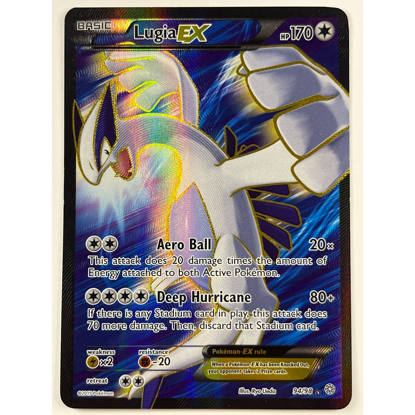 Lugia EX Holo Full Art Ultra Rare 94/98