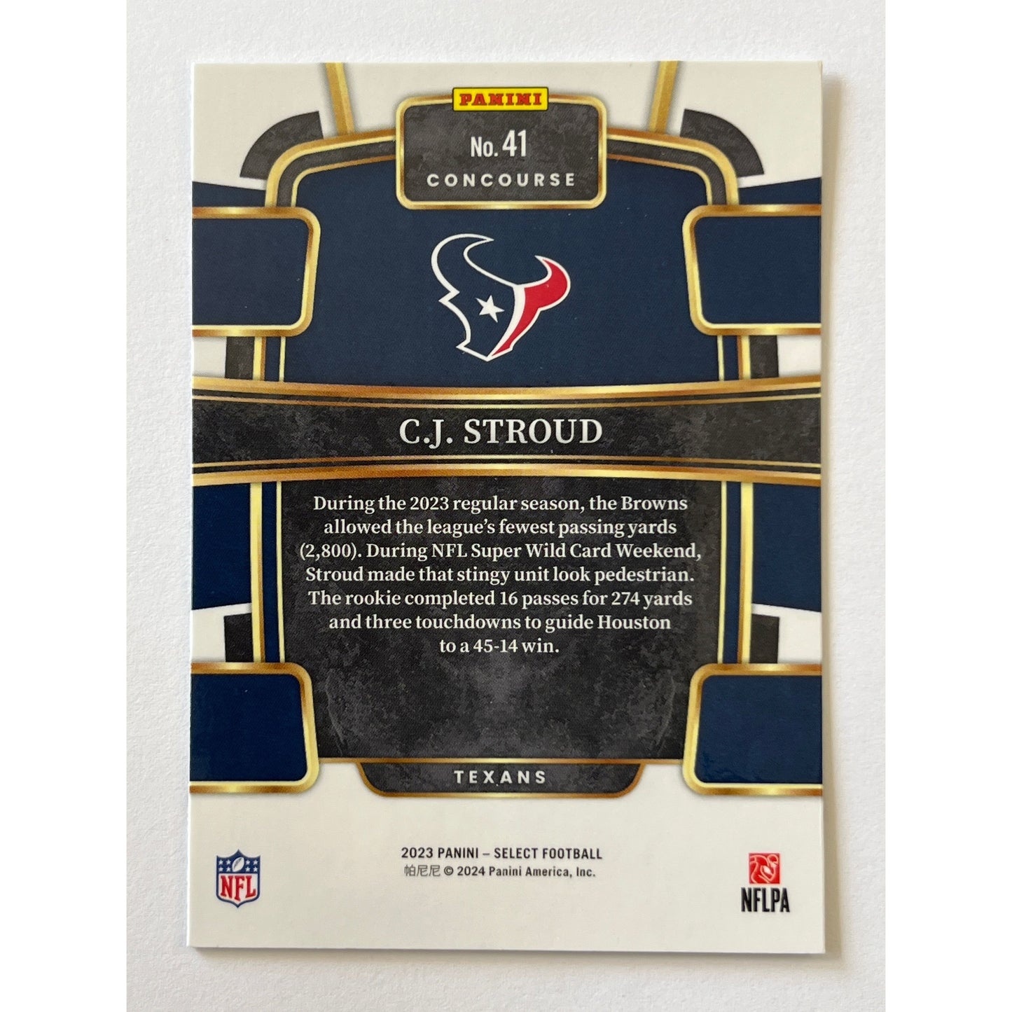 2023 Select C.J. Stroud Concourse Level RC | Local Legends Cards & Collectibles