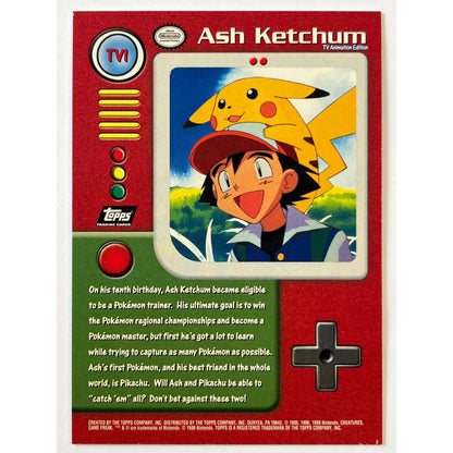 1999 Topps Ash Ketchum TV1 Holo Speckled Foil