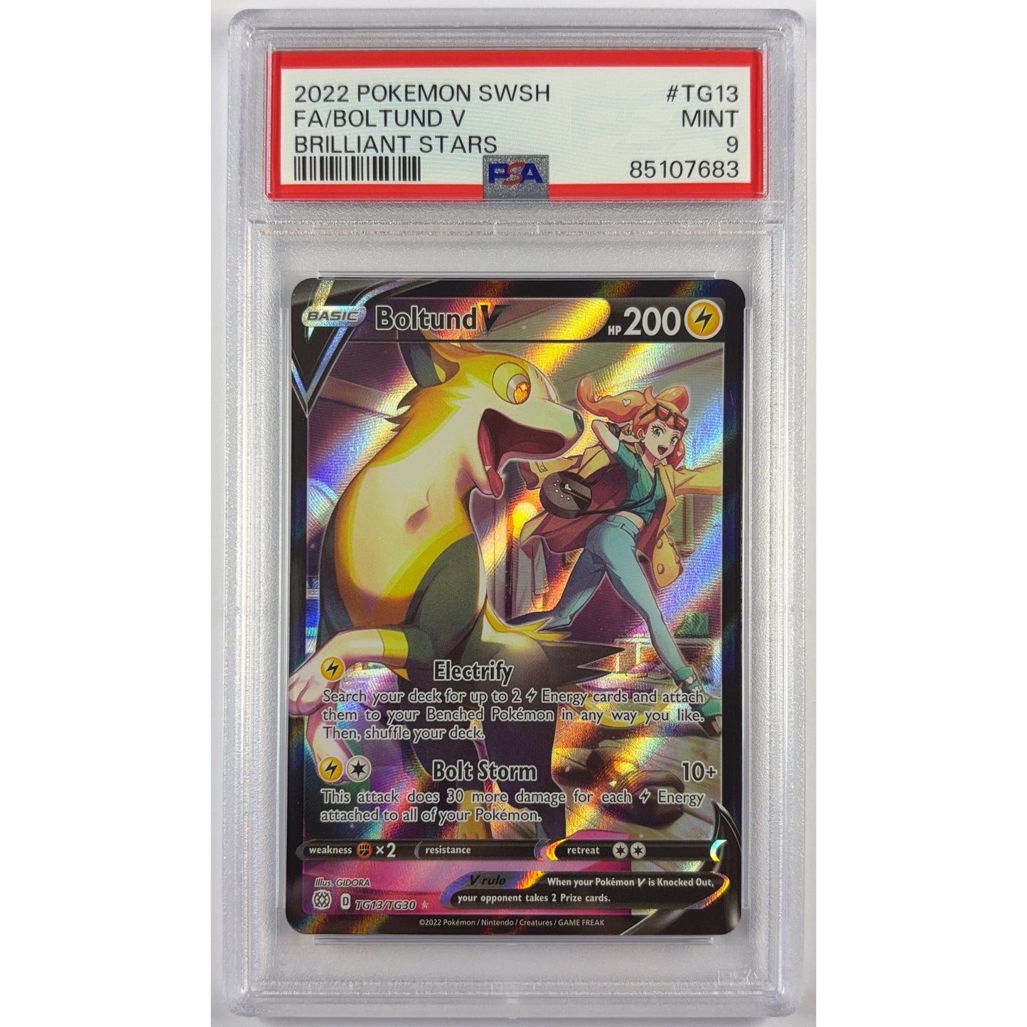 Boltund V Holo Trainer Gallery Rare PSA 9 MINT