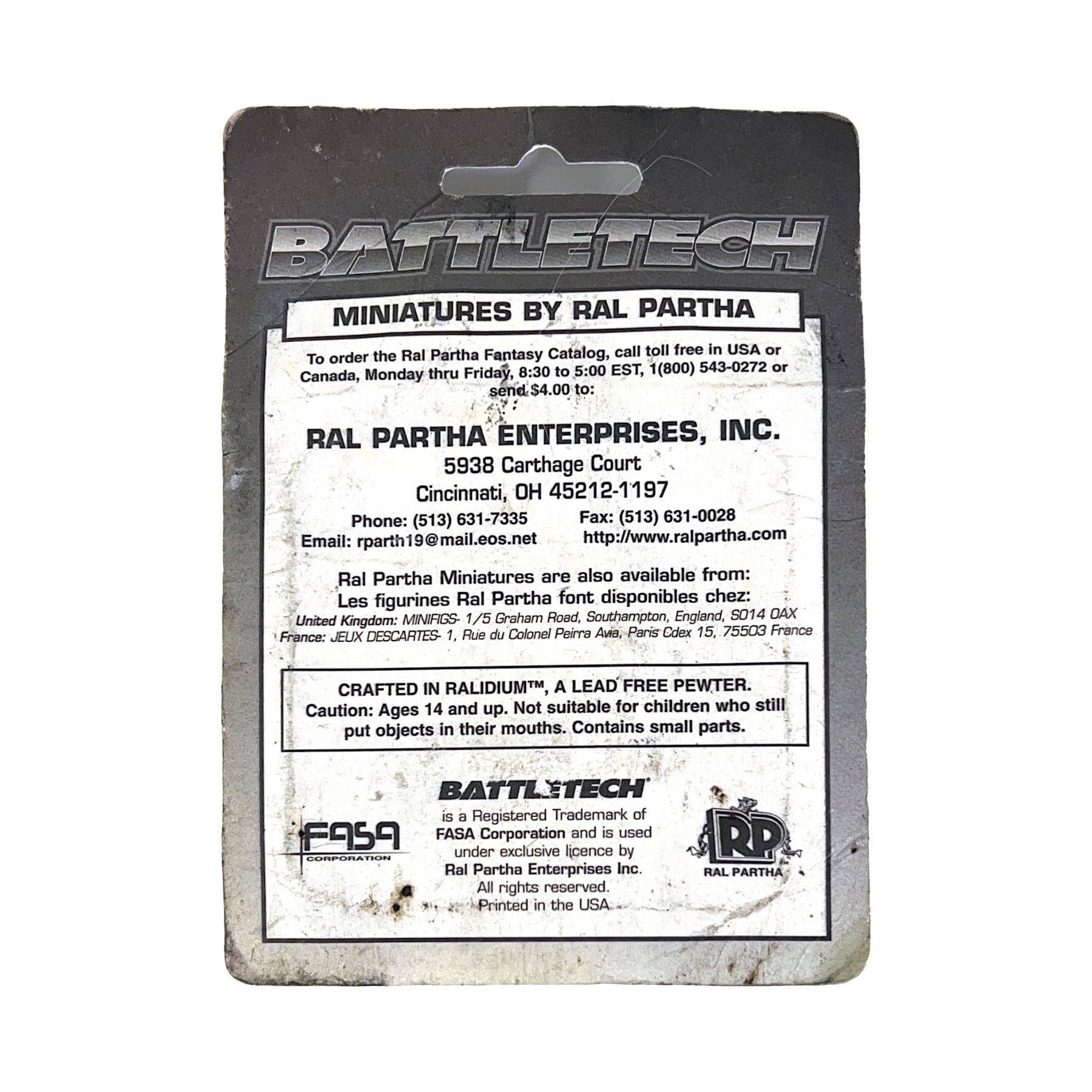Ral Partha BattleTech Athena Combat Vehicle (2) AR20-628 Metal Miniatures Blister | Local Legends Cards & Collectibles