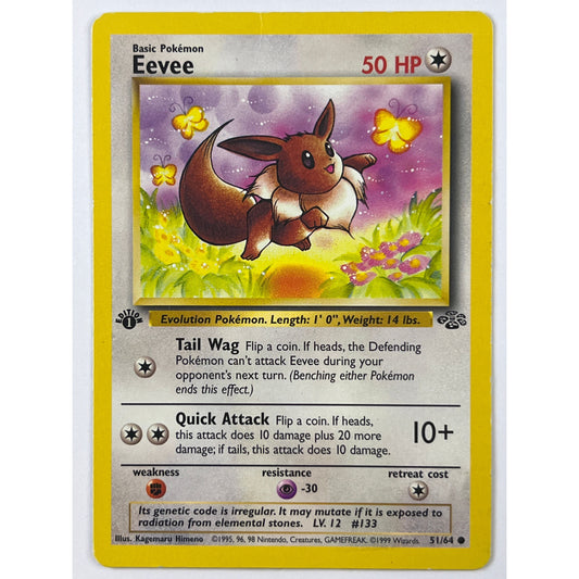 1st Edition Eevee Non Holo Common 51/64