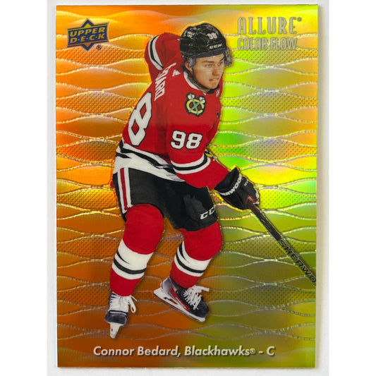 2023-24 Allure Connor Bedard Orange-Yellow Color Flow RC