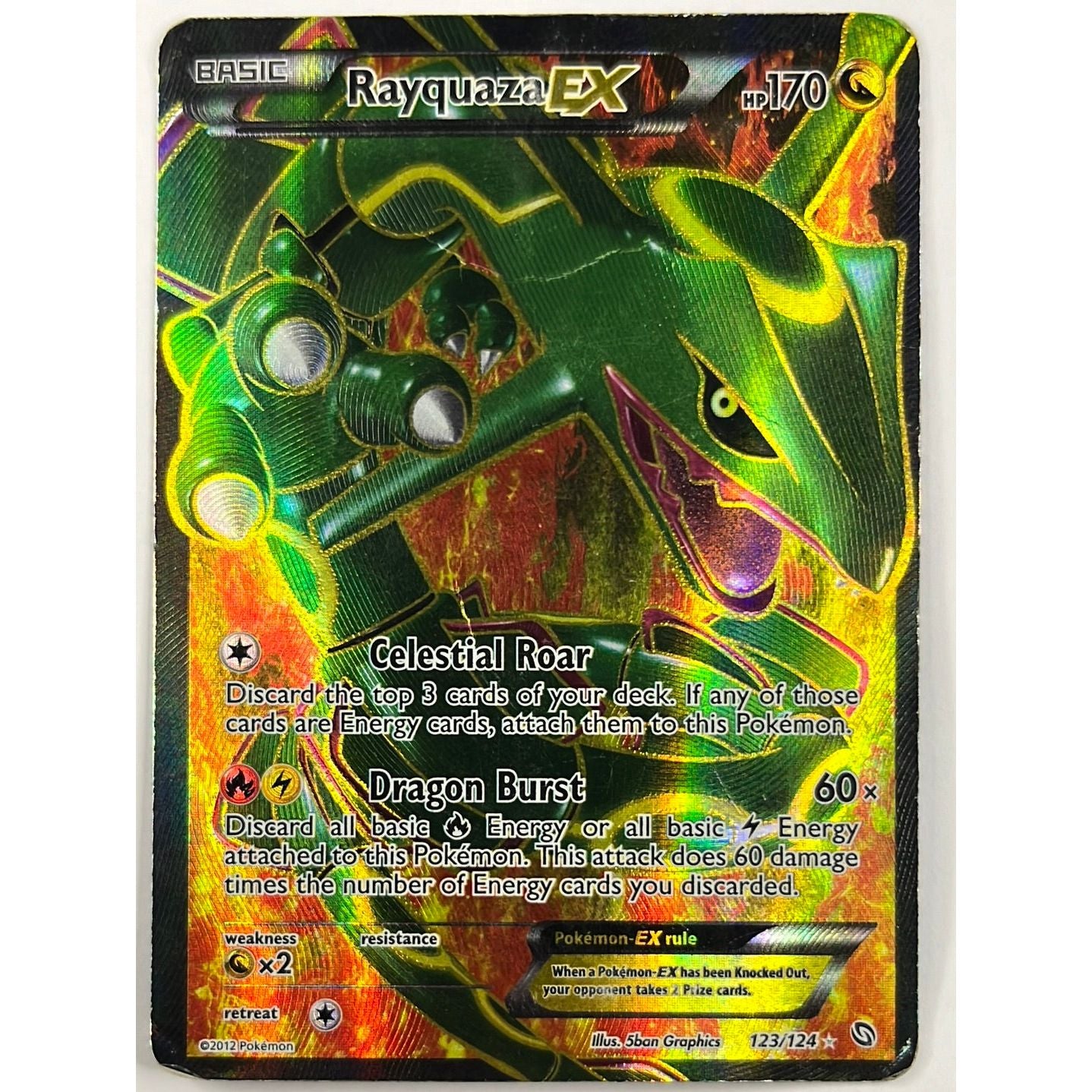 Rayquaza EX Holo Ultra Rare 123/124