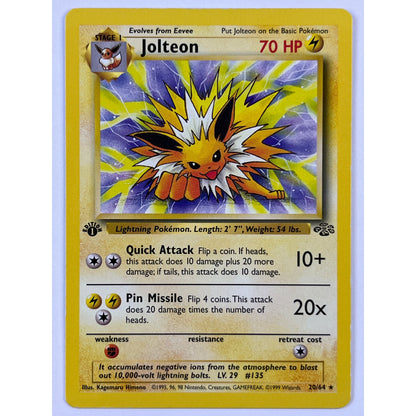 1st Edition Jolteon Non Holo Rare 20/64