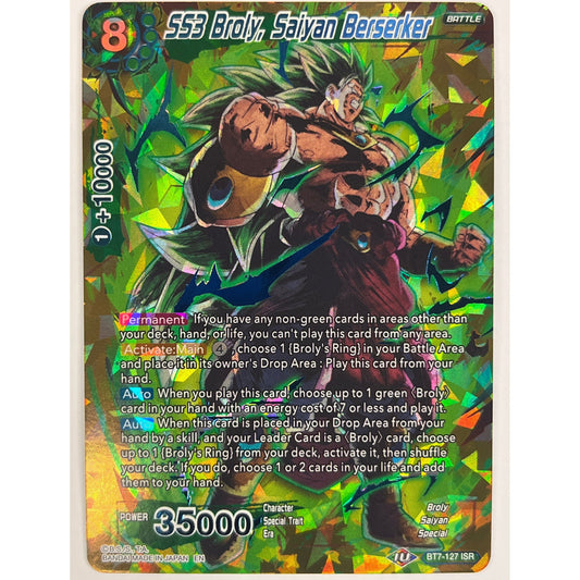 SS3 Broly, Saiyan Berserker Holo Infinite Saiyan Rare BT7 127 | Local Legends Cards & Collectibles
