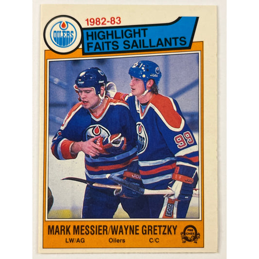 1983-84 O-Pee-Chee Mark Messier / Wayne Gretzky Highlight