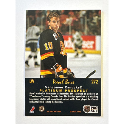 1992-93 Pro Set Platinum Pavel Bure Platinum Prospect RC | Local Legends Cards & Collectibles