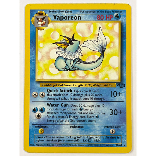 Vaporeon Non Holo Rare 28/64