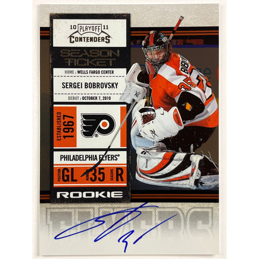 2010-11 Panini Contenders Sergei Bobrovski Season Ticket Rookie Auto