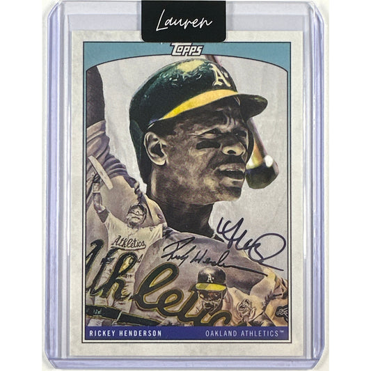 2022 Topps x Lauren Taylor Rickey Henderson Black Autograph | Local Legends Cards & Collectibles