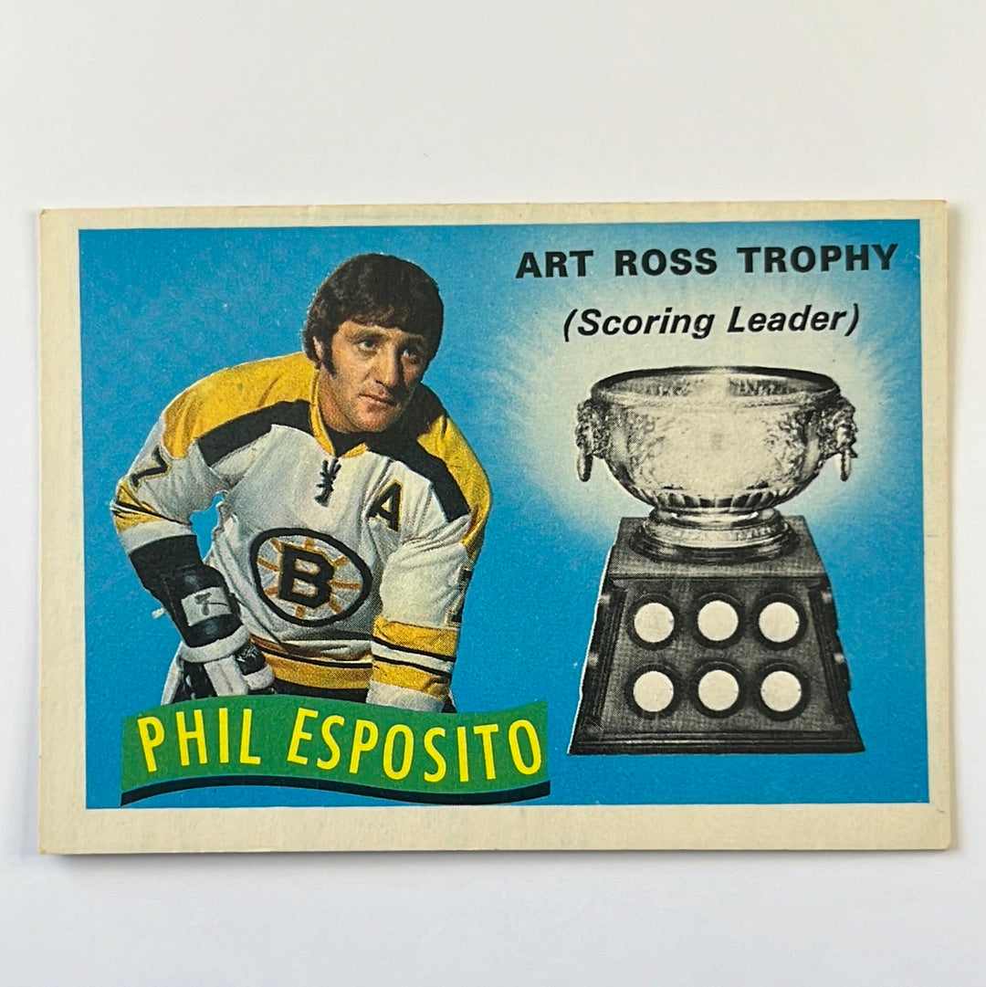 1971-72 O-Pee-Chee Phil Esposito  Art Ross Trophy #247