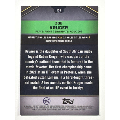 2024 Topps Geaphite Zoe Kruger Refractor /199 | Local Legends Cards & Collectibles