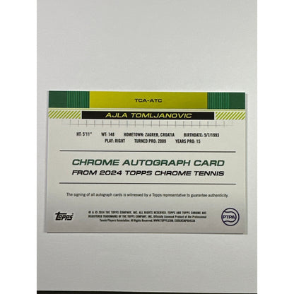 2024 Topps Chrome Ajla Tomljanovic Autograph | Local Legends Cards & Collectibles