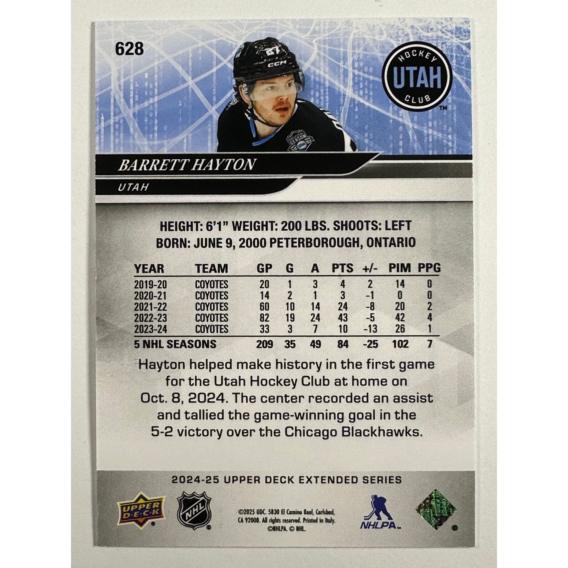 2024-25 Upper Deck Extended Series Barrett Hayton Deluxe /250 | Local Legends Cards & Collectibles