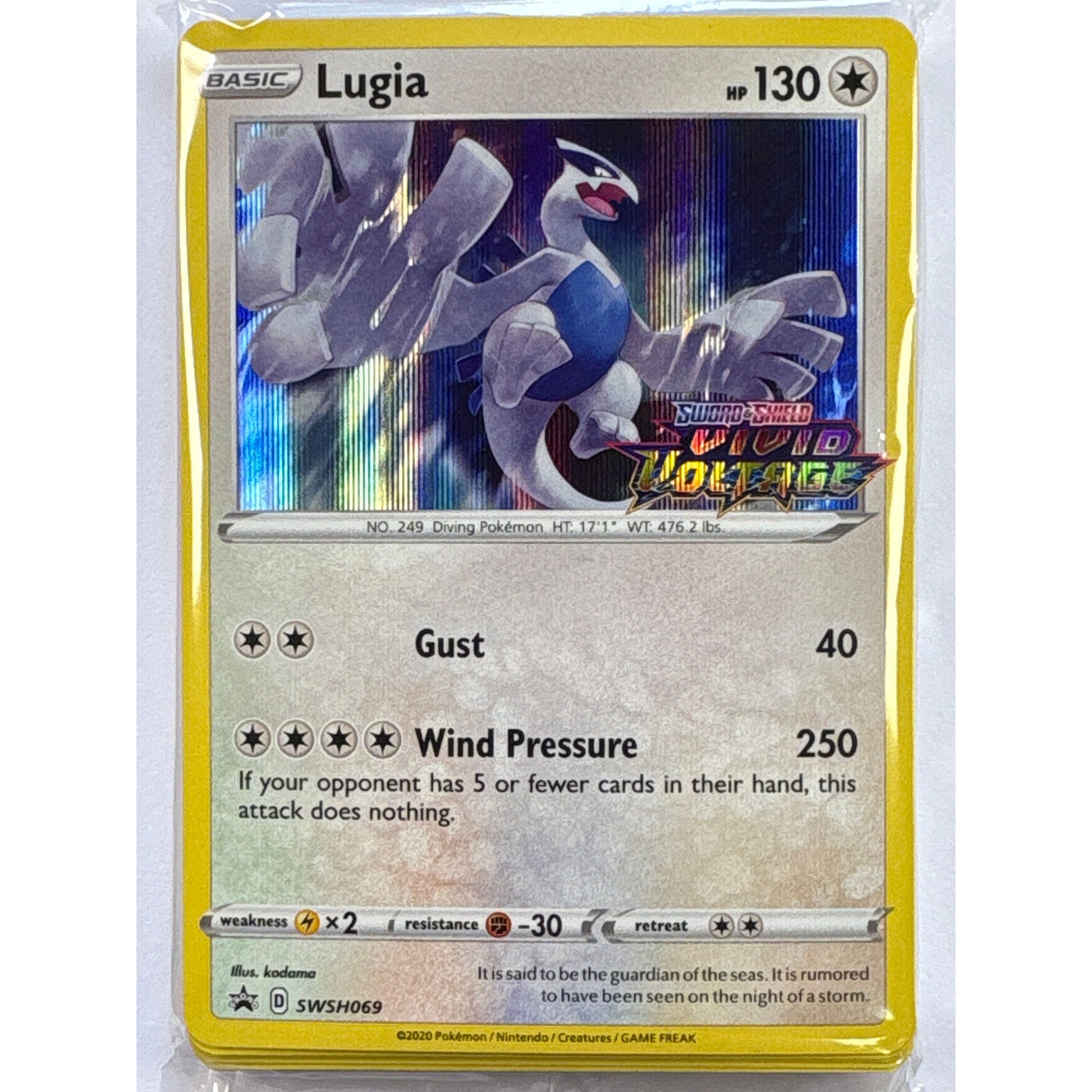 *Stamped Vivid Voltage Lugia Holo Black Star Promo SWSH069 Sealed Deck | Local Legends Cards & Collectibles