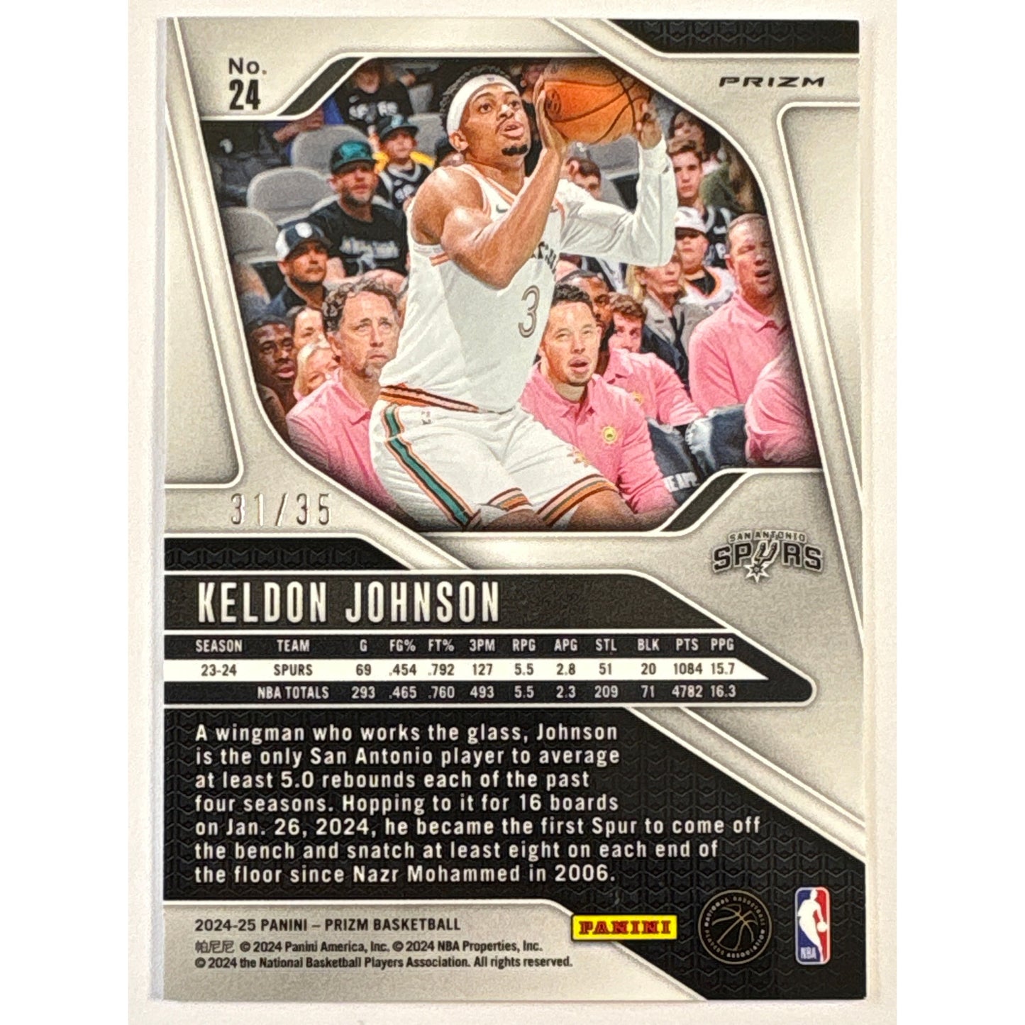 2024-25 Panini Prizm Keldon Johnson Purple Pulsar Prizm /35 | Local Legends Cards & Collectibles