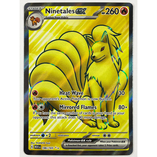 Ninetales EX Holo Ultra Rare 186/165