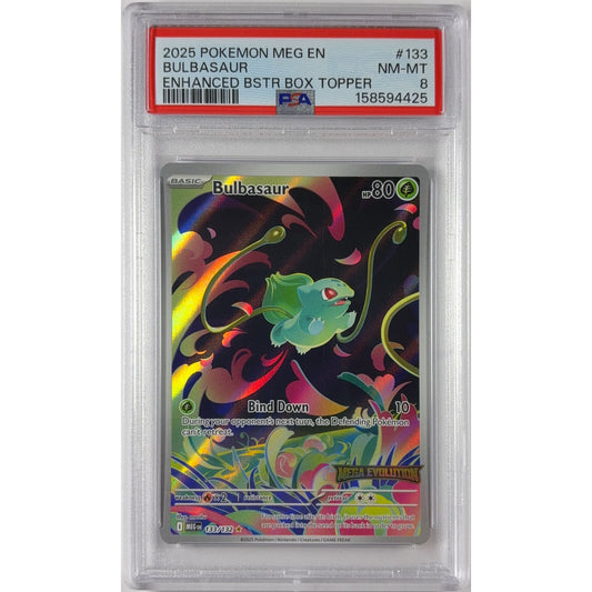 Bulbasaur *Stamped Holo 133/132 PSA 8 NEAR MINT - MINT