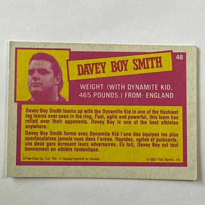 1985 Titan Sports “The British Bulldog” Davey Boy Smith RC | Local Legends Cards & Collectibles