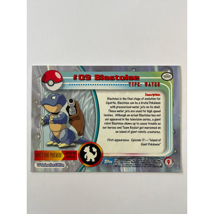 1999 Topps Blastoise Non Holo #9