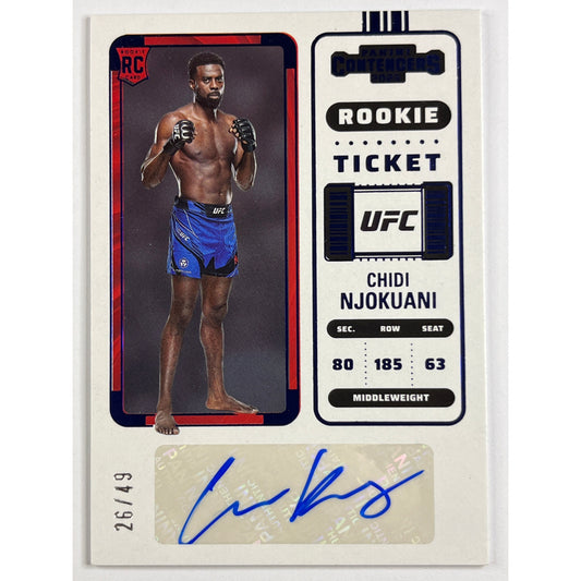 2023 Contenders Chidi Njokuani Sapphire Rookie Ticket Auto /49