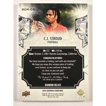 2024 Goodwin Champions C.J. Stroud Diamond Relics | Local Legends Cards & Collectibles