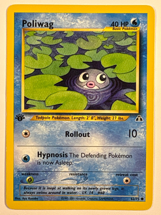 1st Edition Poliwag Non Holo Common 62/75