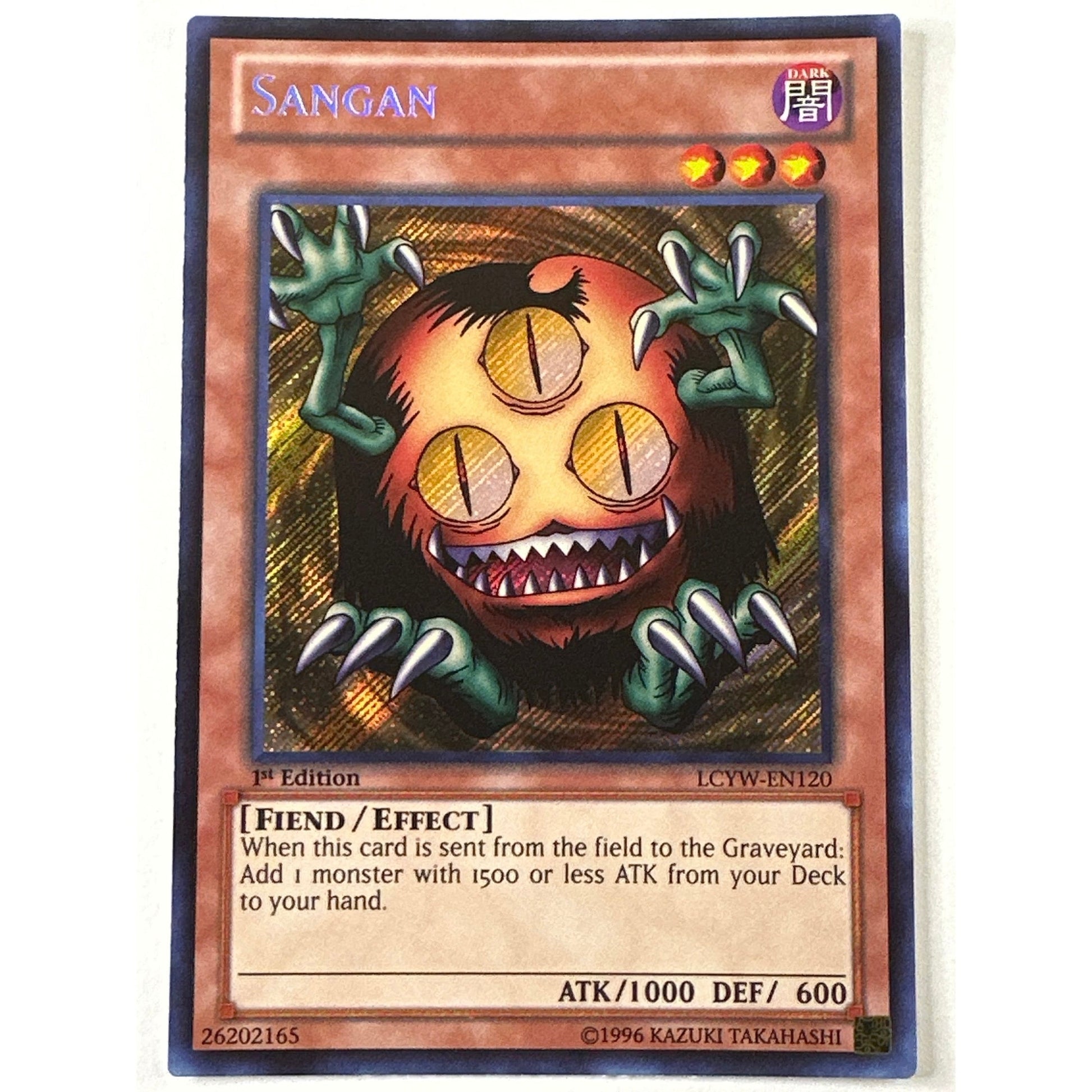 1st Edition Sangan Secret Rare LCYW-EN120 | Local Legends Cards & Collectibles