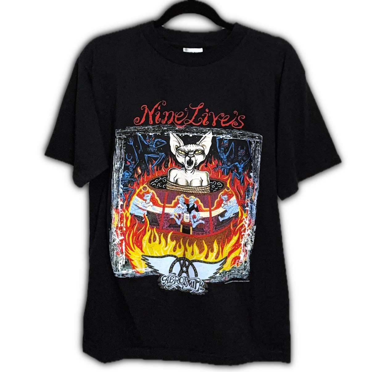 Official 1997 Aerosmith ‘Nine Lives’ Tour Shirt S / M | Local Legends Cards & Collectibles